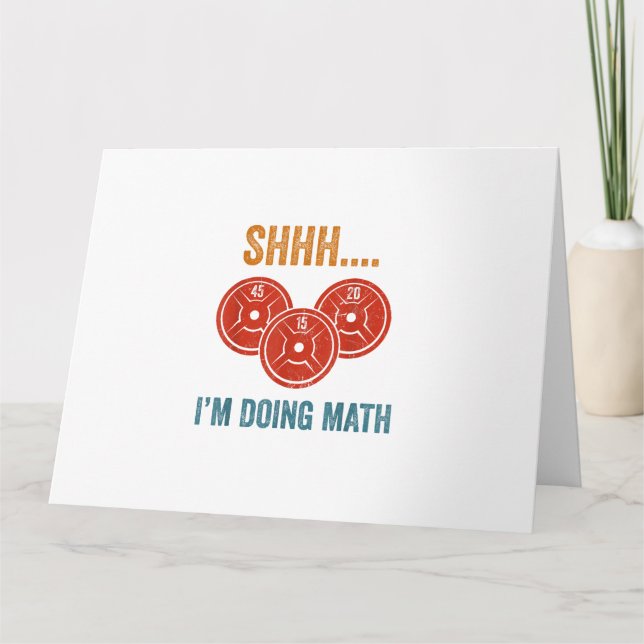 Carte Chut je fais des Maths Levage de Poids Gymer Gym D (Devant)