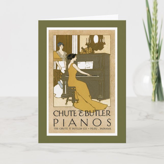 Carte Chute and Butler Pianos (Devant)