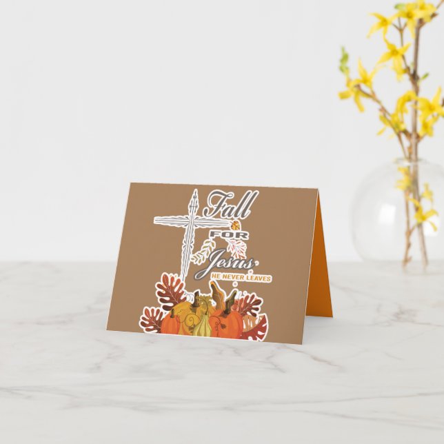 Carte Chute pour Jésus il ne feuille jamais 1 (Fleur jaune)