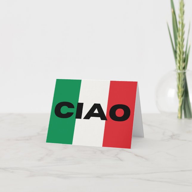 Carte Ciao, salutation en langue italienne (Devant)
