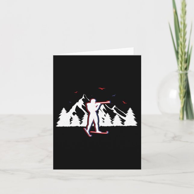 Carte Cible de compétition de ski de tir de biathlon  (Devant)