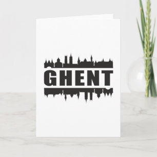Carte Ciel de la ville de Gand Belgique Cadeau de voyage