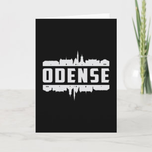 Carte Ciel de la ville d'Odense Danemark Cadeau drôle