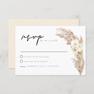 Carte CIERA Boho Pampas sec Grass RSVP
