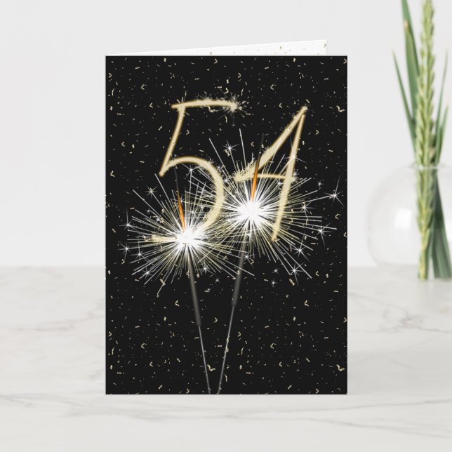 Carte cierges magiques pour les 54 ans de mariage (Devant)