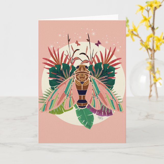 Carte Cigale Tropicale (Fleur jaune)