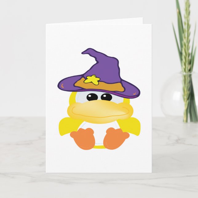Carte cigognes jaunes canard (Devant)