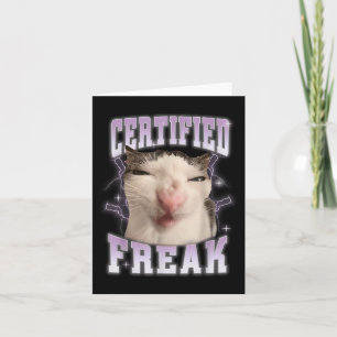 Carte Cimetière Certifié Freak Eat Cat Maudit Chats Amus