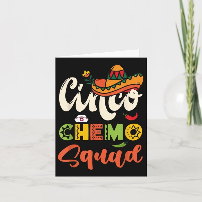 Carte Cinco Chemo Squad Chimiothérapie Infirmière Crew F (Devant)