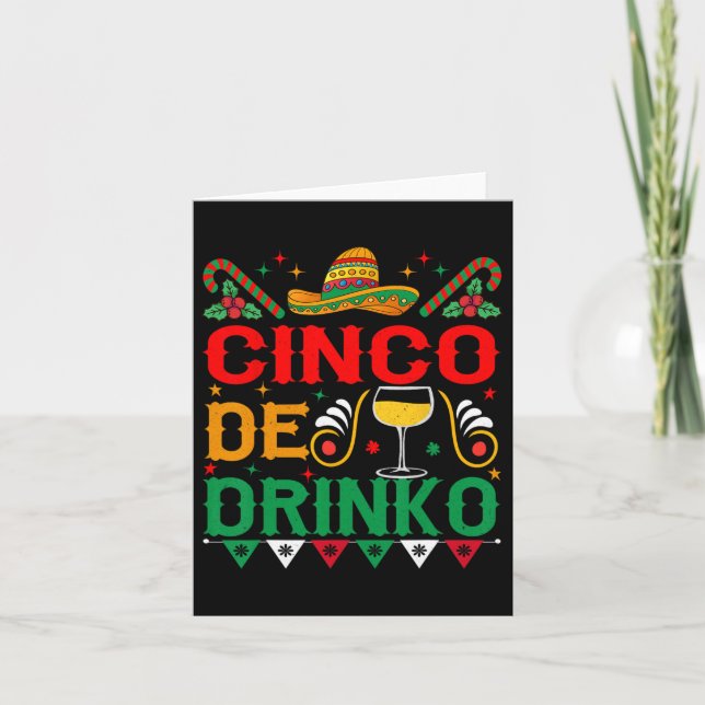Carte Cinco De Drinko Cinco De Mayo Funny 1 (Devant)