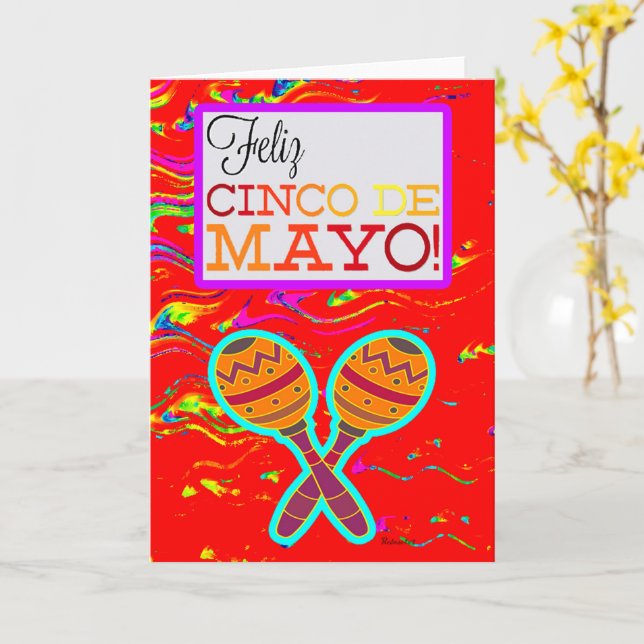 Carte Cinco de Mayo (Fleur jaune)