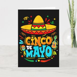 Carte Cinco De Mayo Chapeau Mexicain Fête Piment