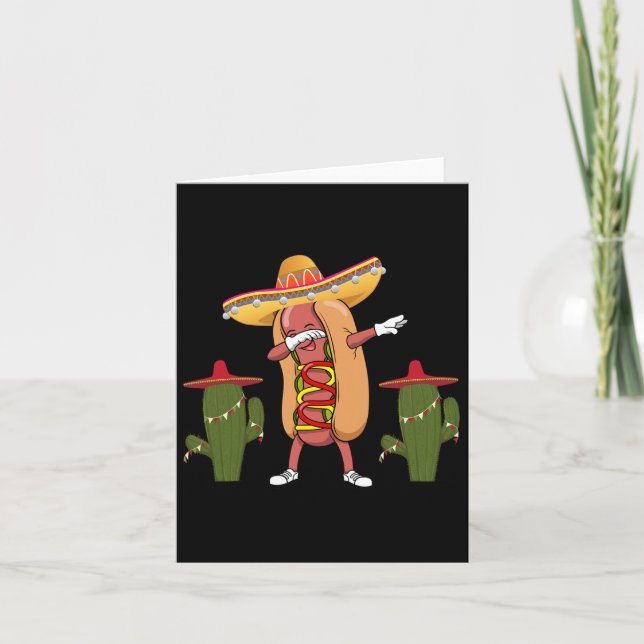 Carte Cinco De Mayo Chemise Hot Chien Cactus Danser (Devant)