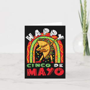 Carte Cinco De Mayo Dabbing Taco Rainbow Mexican Festiva