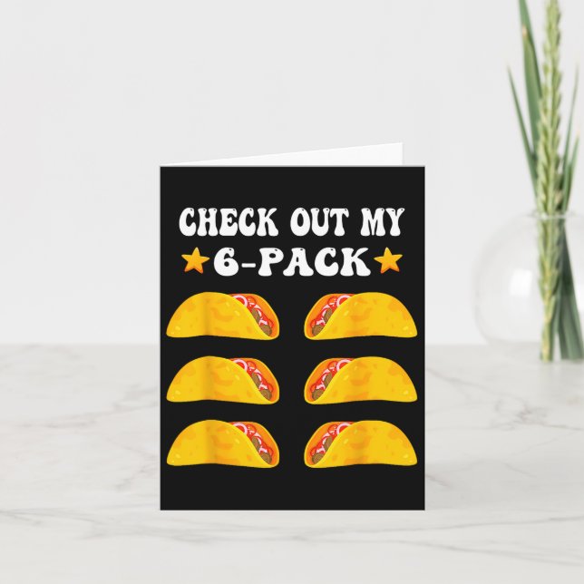 Carte Cinco De Mayo Découvrez Mon Pack Six 6 Avec Tacos  (Devant)