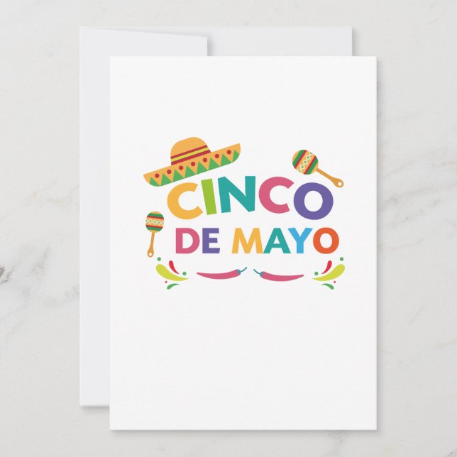 Carte Cinco De Mayo Enfants Hommes Femmes Pinata Sombrer (Devant)