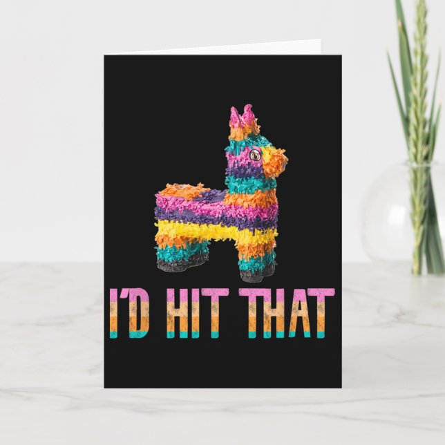 Carte Cinco De Mayo Épinglette Drôle Pinata - Je Frapper (Devant)