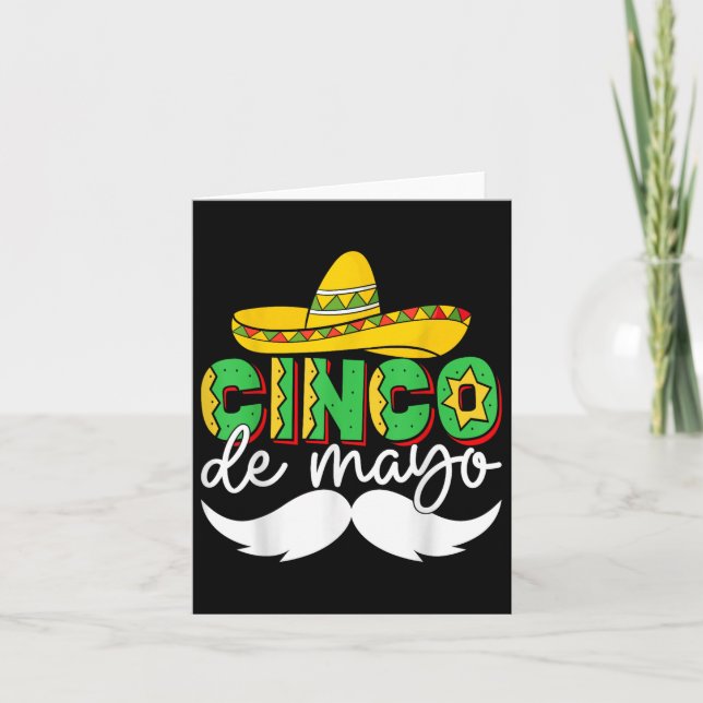 Carte Cinco De Mayo Faisons la Fête Équipe 5 De Mayo Mex (Devant)