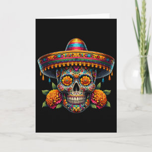 Carte Cinco De Mayo Fête Mexicaine Crâne Fiesta 