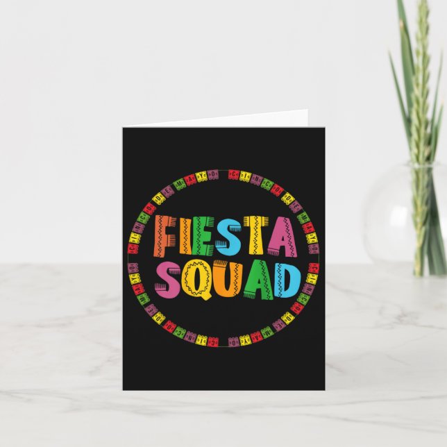 Carte Cinco De Mayo Fiesta Squad Drôle Faisons la Fiesta (Devant)
