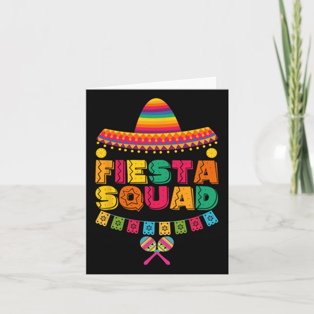Carte Cinco De Mayo Fiesta Squad Famille A (Devant)