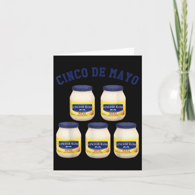 Carte Cinco De Mayo Funny 5 Jars Mayonnaise (Devant)