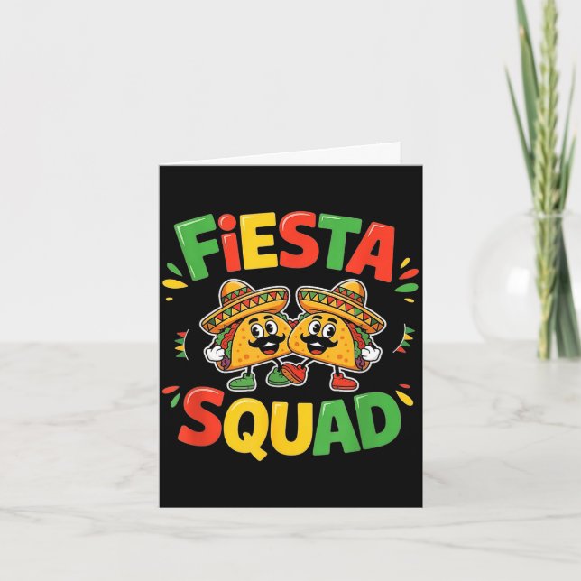 Carte Cinco de mayo funny fiesta squad party for men (Devant)