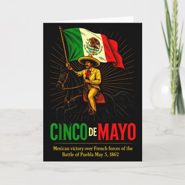 Carte Cinco de mayo - humour de victoire de bataille mex (Devant)