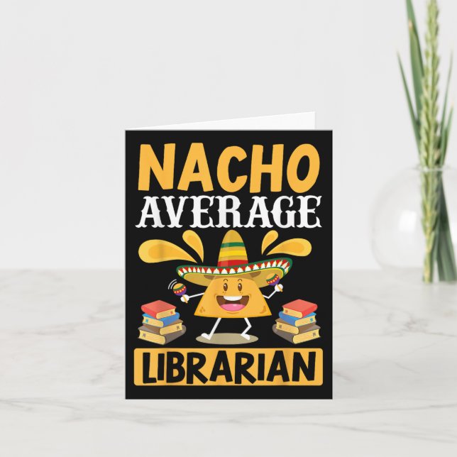 Carte Cinco De Mayo Nacho Moyenne Bibliothécaire Bibliot (Devant)