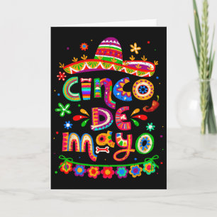 Carte Cinco De Mayo Taco Mexicain Faisons la Fête Cinco