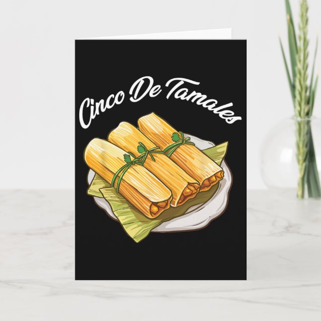 Carte Cinco De Tamales Drôle Cinco De Mayo Recette Mexic (Devant)