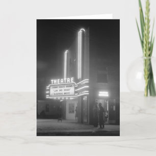 Carte Cinéma de nuit, Greensboro, Géorgie années 1940