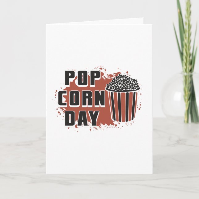 Carte Cinéma Film Popcorn Day Snack Pop Film Cadeau (Devant)