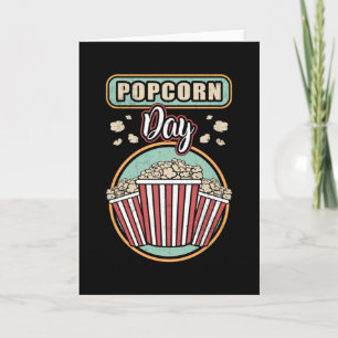 Carte Cinéma Popcorn Day Film Snack Pop Film Idée cadeau