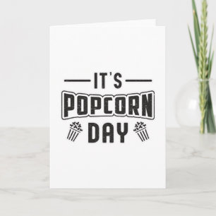 Carte Cinéma Popcorn Day Snack Film Pop Film Cadeau
