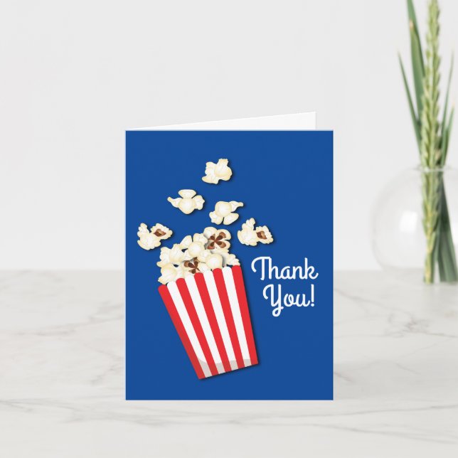 Carte Cinéma Popcorn fête d'anniversaire (Devant)