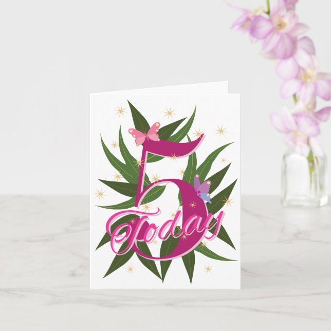 Carte Cinq aujourd'hui (Orchidée)