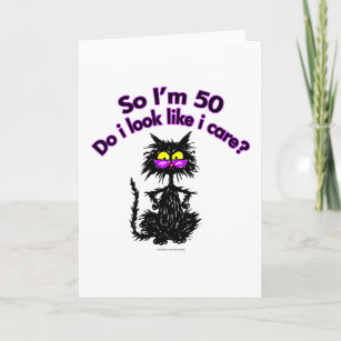 Cartes Humoristique Chat D Anniversaire Zazzle Fr