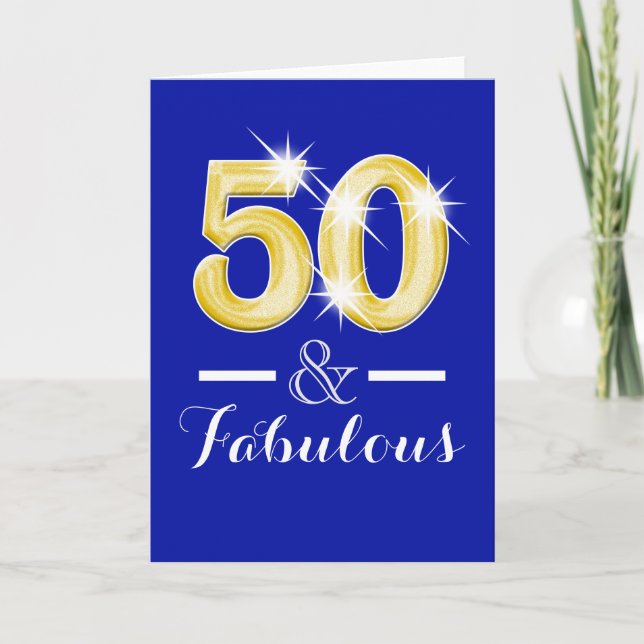 Carte Cinquantième cinquante 50ème anniversaire (Devant)