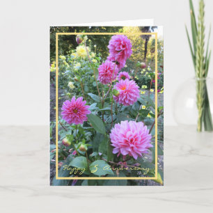 Carte Cinquième Anniversaire Mariage Souhaite 5 Chrysant