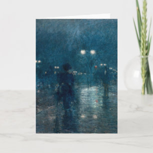 Carte Cinquième avenue Nocturne   Childe Hassam