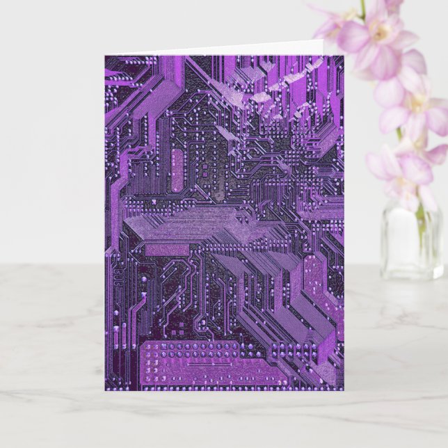 Carte Circuit imprimé cybernétique violet technologie ar (Orchidée)