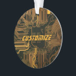 Carte circuit orange PCB personnalisée geek Out<br><div class="desc">Cadeaux de circuits imprimés personnalisés pour les geeks ou cadeaux pour les nerds. En voici un pour l'Ordinateur Nerd ou Geek en chacun de nous. Geek Sortez votre Nerd avec cette carte de circuit électronique PCB personnalisée. Il s'agit d'une image de fond d'une carte de circuit imprimé ou d'une carte...</div>