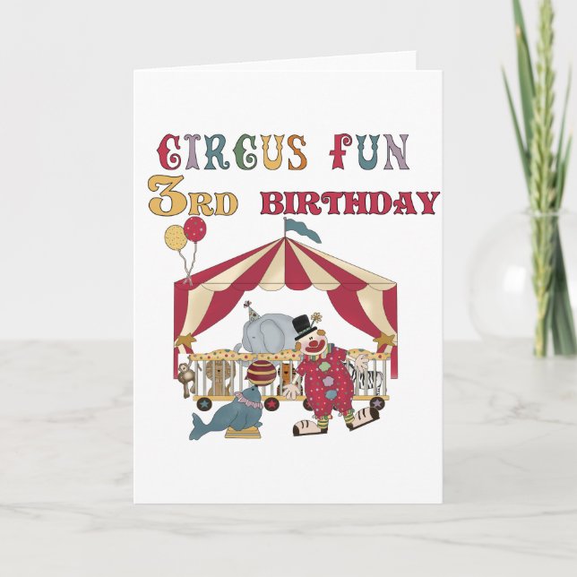 Carte Cirque 3e Anniversaire Tshirts et cadeaux (Devant)