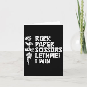 Carte Ciseaux de papier de boxe birmane Lethwei I Win L