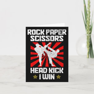 Carte Ciseaux en papier de rock Arts Martiaux Taekwondo 