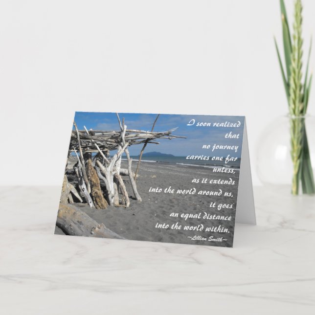 Carte Citation à propos du voyage (Devant)
