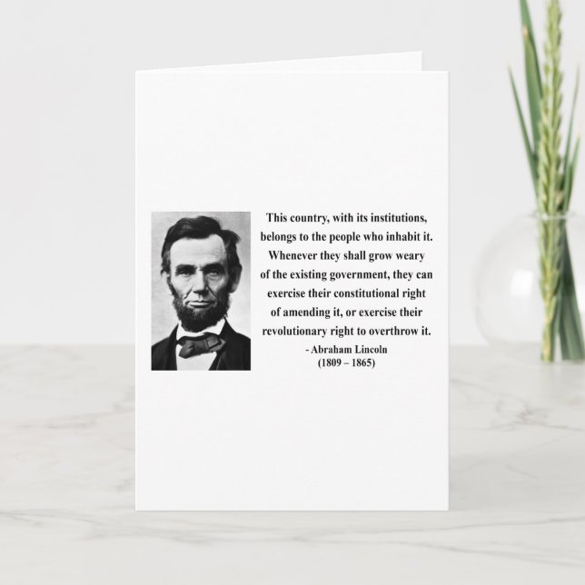 Carte Citation Abraham Lincoln 9b (Devant)