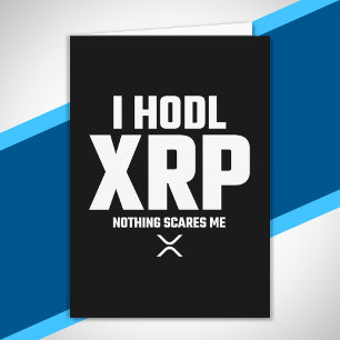 Carte Citation amusante XRP Crypto CryptoCurrency Hodl X