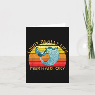 Carte Citation Animale Amusante De Sirène Avec Desi Form